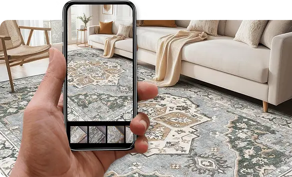 Artistic silk carpet