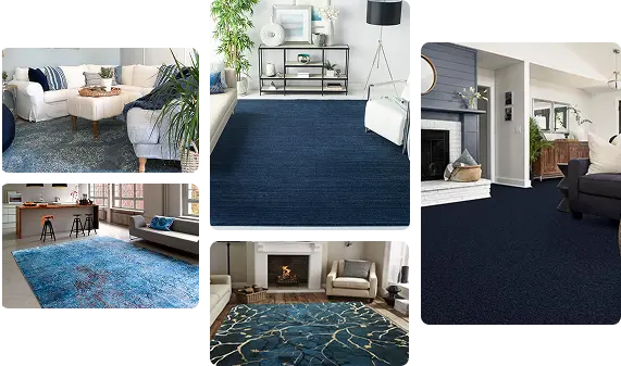 Dark blue carpet