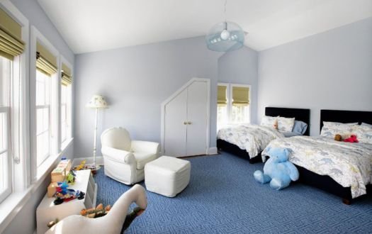 Decorative blue carpet