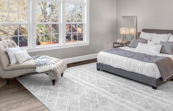 Elegant bedroom carpet
