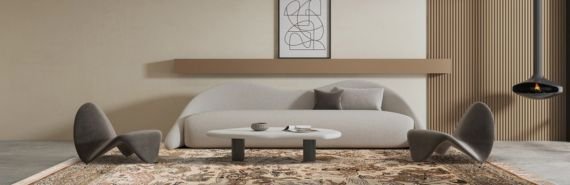 Elegant silk carpet