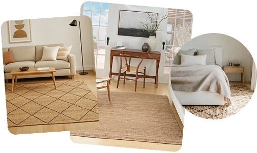 Handcrafted jute carpet