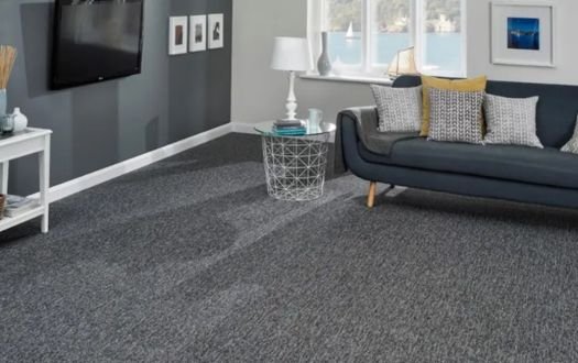 Patterned grey carpet