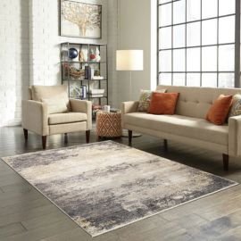 Plush living room carpet