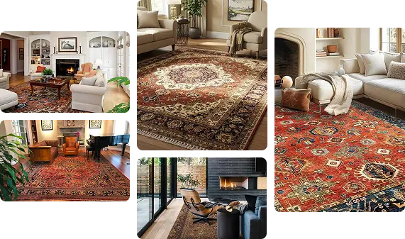 Silk Iranian carpet