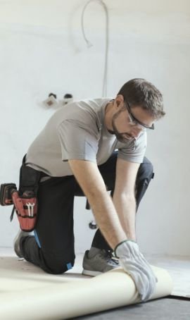 Skilled carpet installation