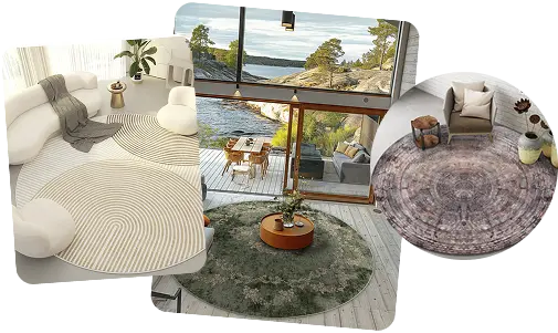 Soft-touch round carpet