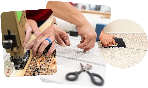 Detailed carpet stitching