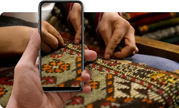 Elegant carpet stitching