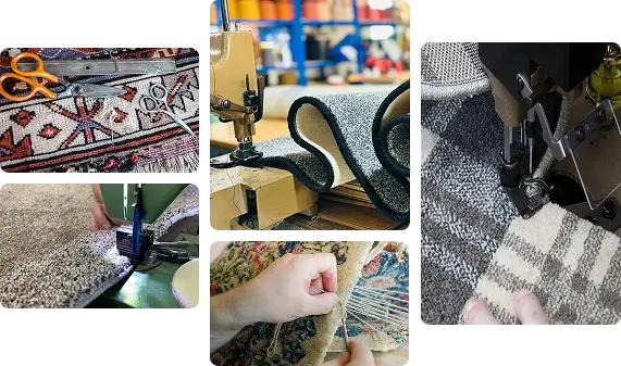 Intricate carpet stitching