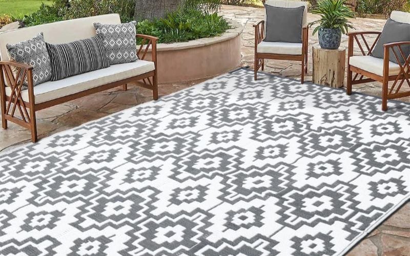 Faded Design In Outdoor Carpets