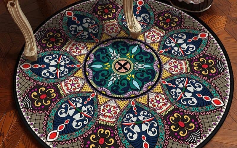 Persian Carpet In Round Shape