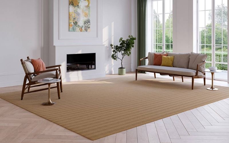 Sisal Carpet With Grid Design