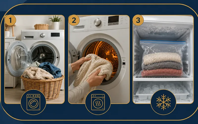 2. Wash, Dry Clean, or Freeze Infested Items