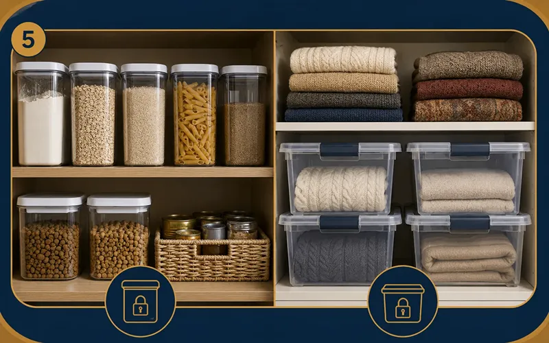 5. Seal Food and Fabric Storage