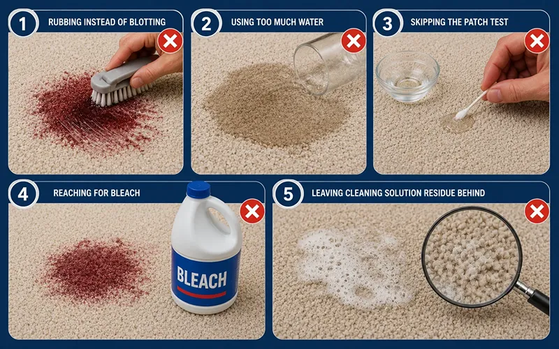 Common Mistakes to Avoid When Cleaning Carpet Stains