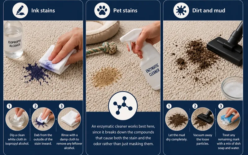 Other Common Carpet Stains and How to Handle Them