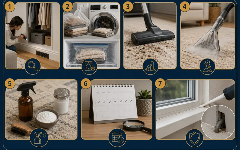 Step-by-Step Carpet Beetle Removal Process